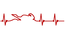 Motorcycle Decal - Motorcycle Heartbeat Red
