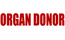 Motorcycle Decal - Organ Donor Red