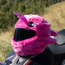 Motorcycle Helmet Cover - Pink Narwhal