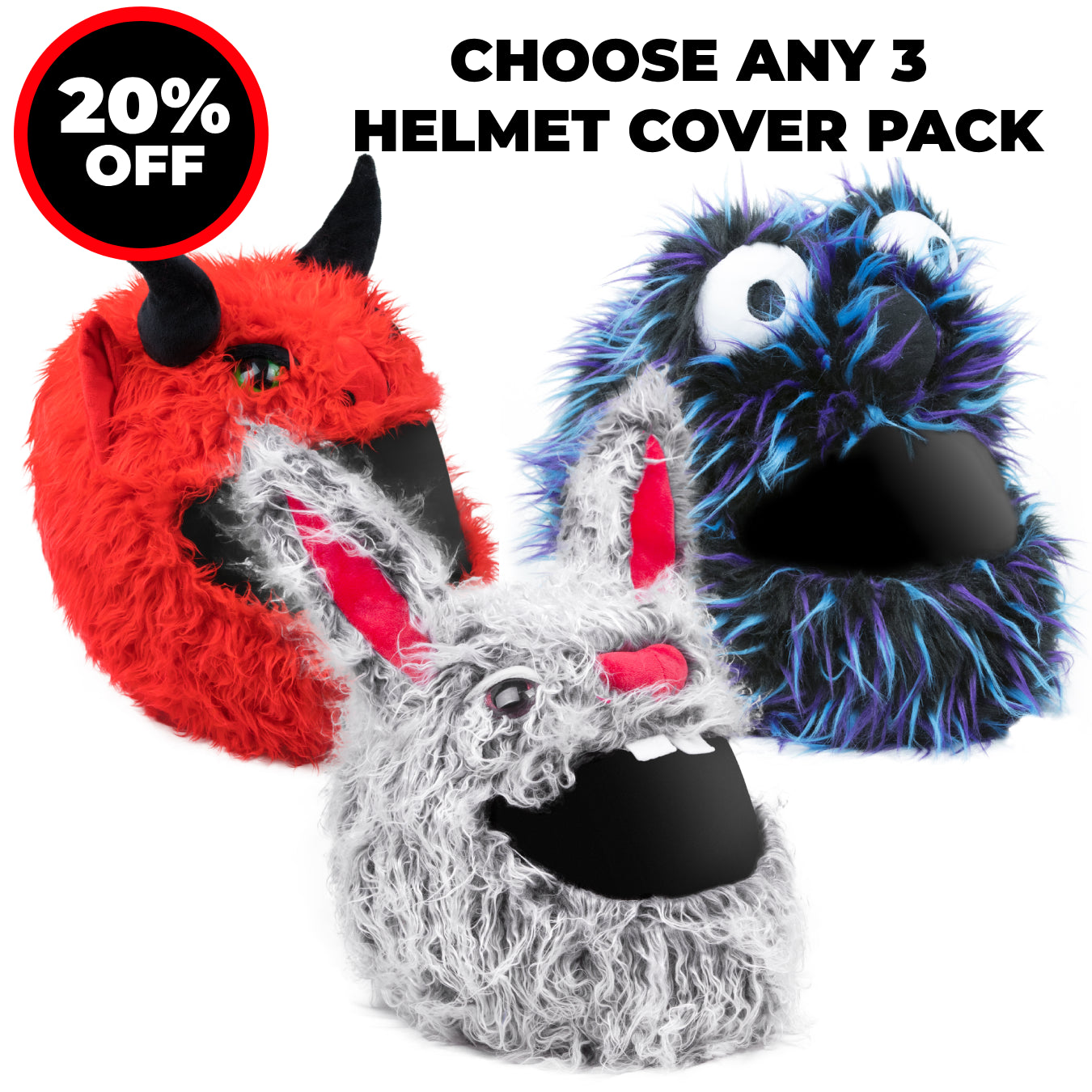 20% OFF - 3 Helmet Cover Pack