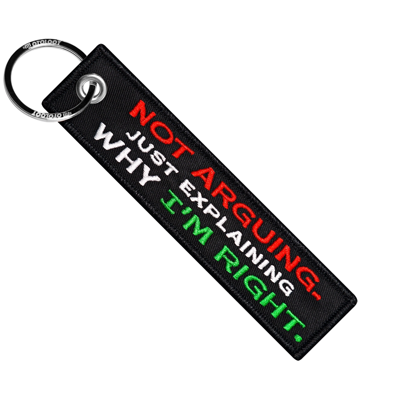 Not Arguing. Just Explaining Why I'm Right. - Motorcycle Keychain