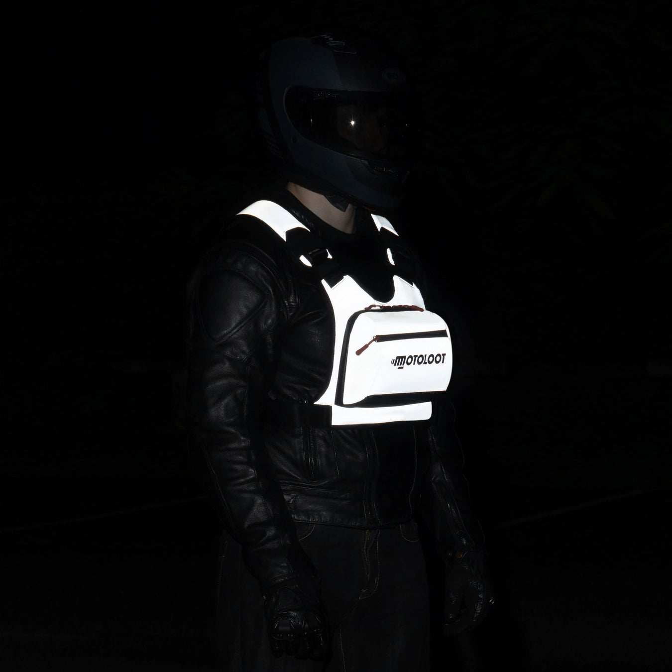 reflective chest rig for riders
