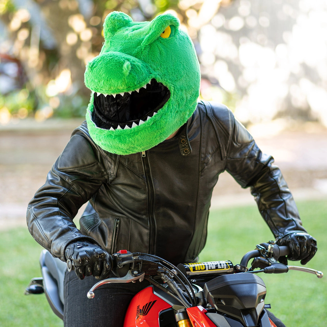 dinosour motorcycle helmet Motorcycle Helmet Cover - Alligator