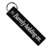 Barely Holding On - Motorcycle Keychain