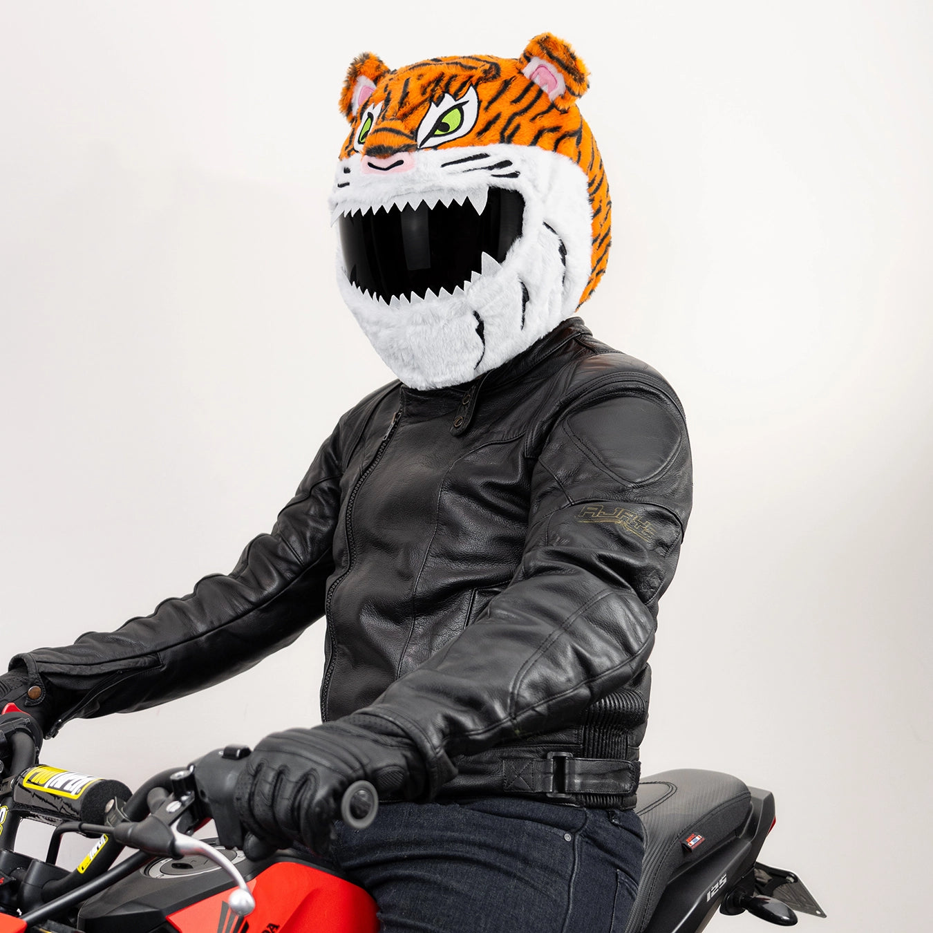 custom leather motorcycle helmet Motorcycle Helmet Cover - Tiger