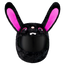 Motorcycle Helmet Cover - Black & Pink Bunny