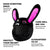 Motorcycle Helmet Cover - Black & Pink Bunny