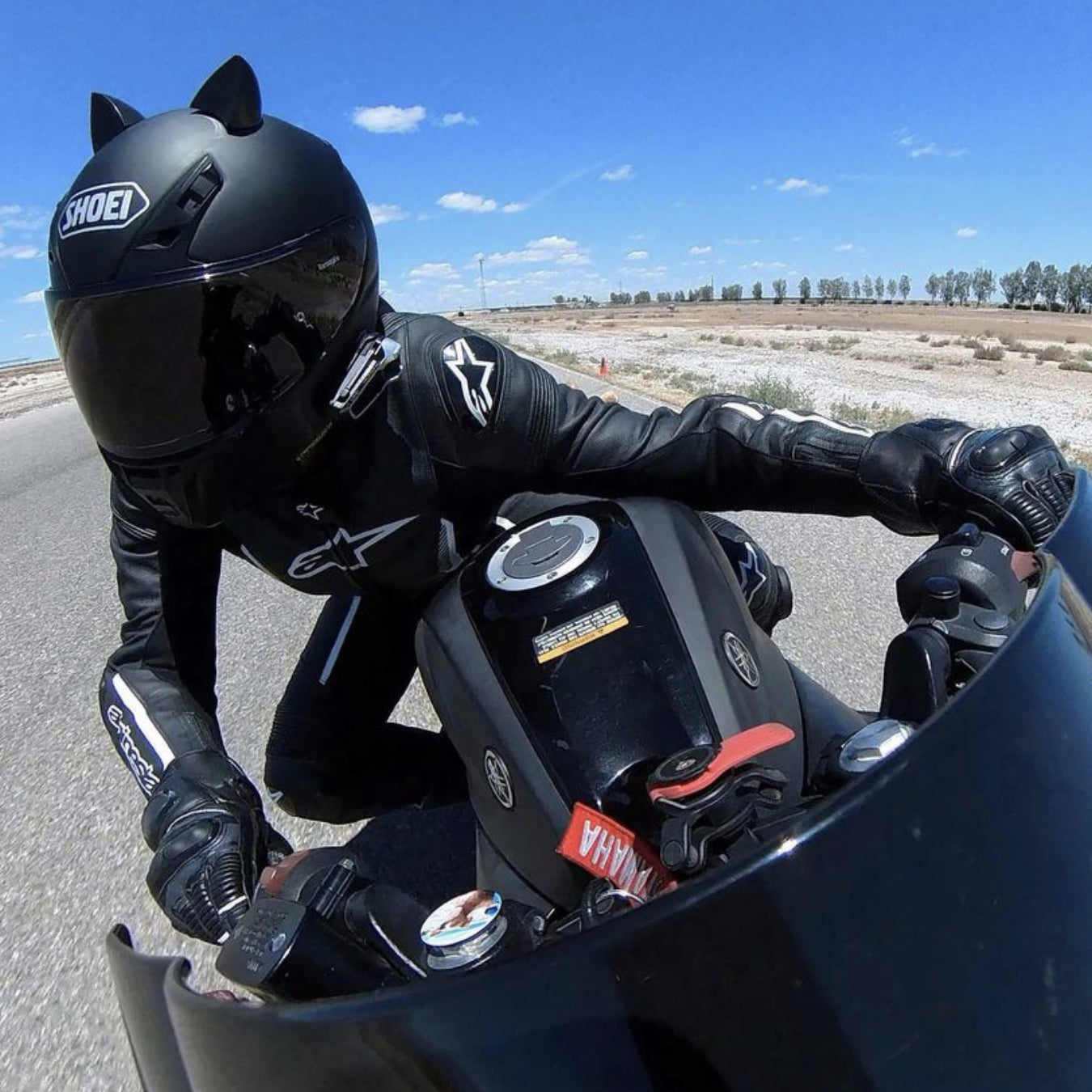 Cat Ears Black Motorcycle Helmet Accessory Moto Loot