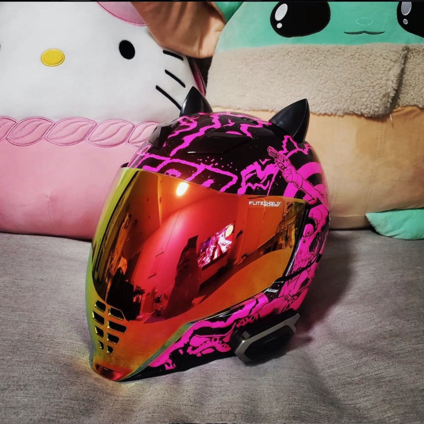 Cat Ears Black Motorcycle Helmet Accessory Moto Loot