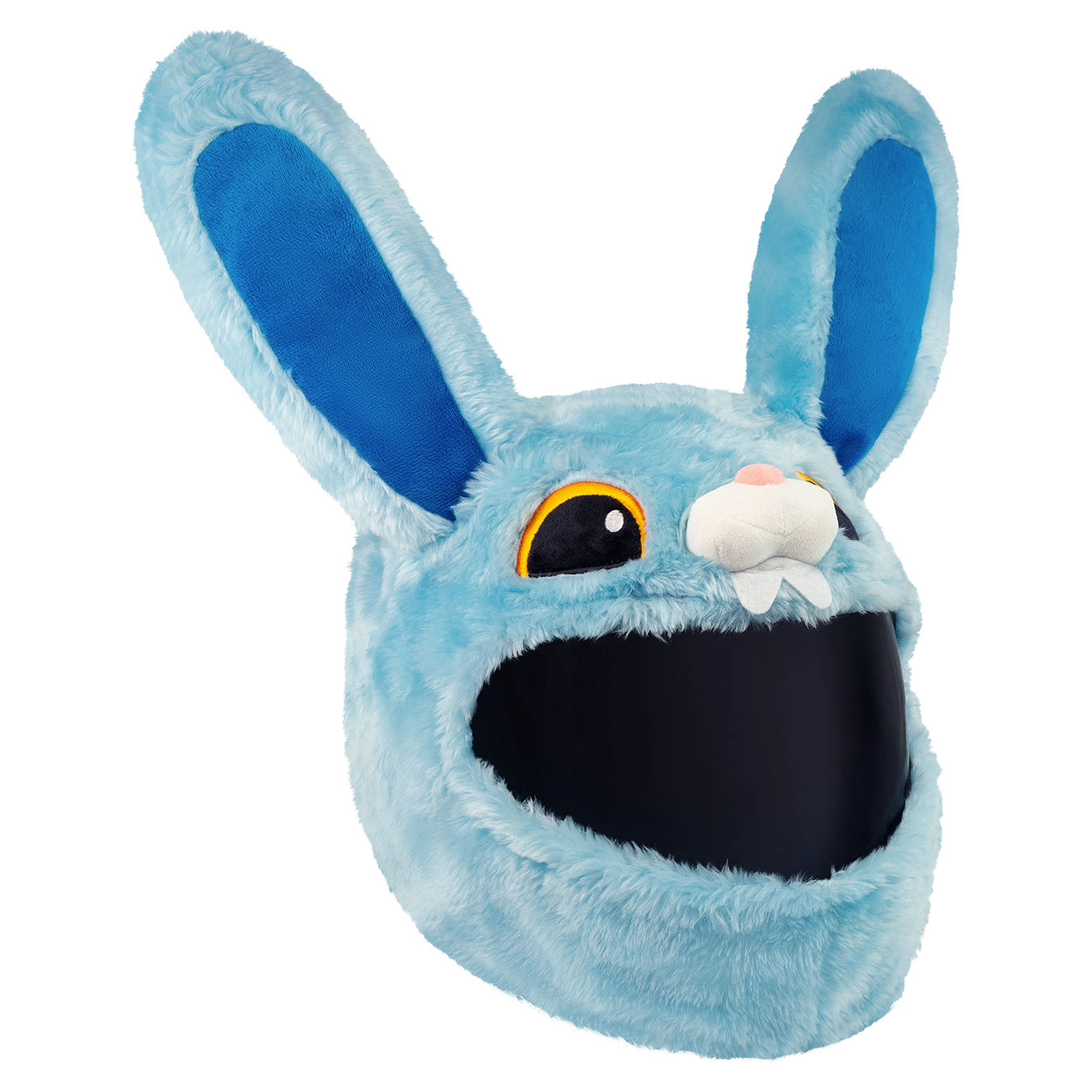 Motorcycle Helmet Cover Blue Bunny1