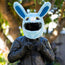 Motorcycle Helmet Cover - Blue Bunny