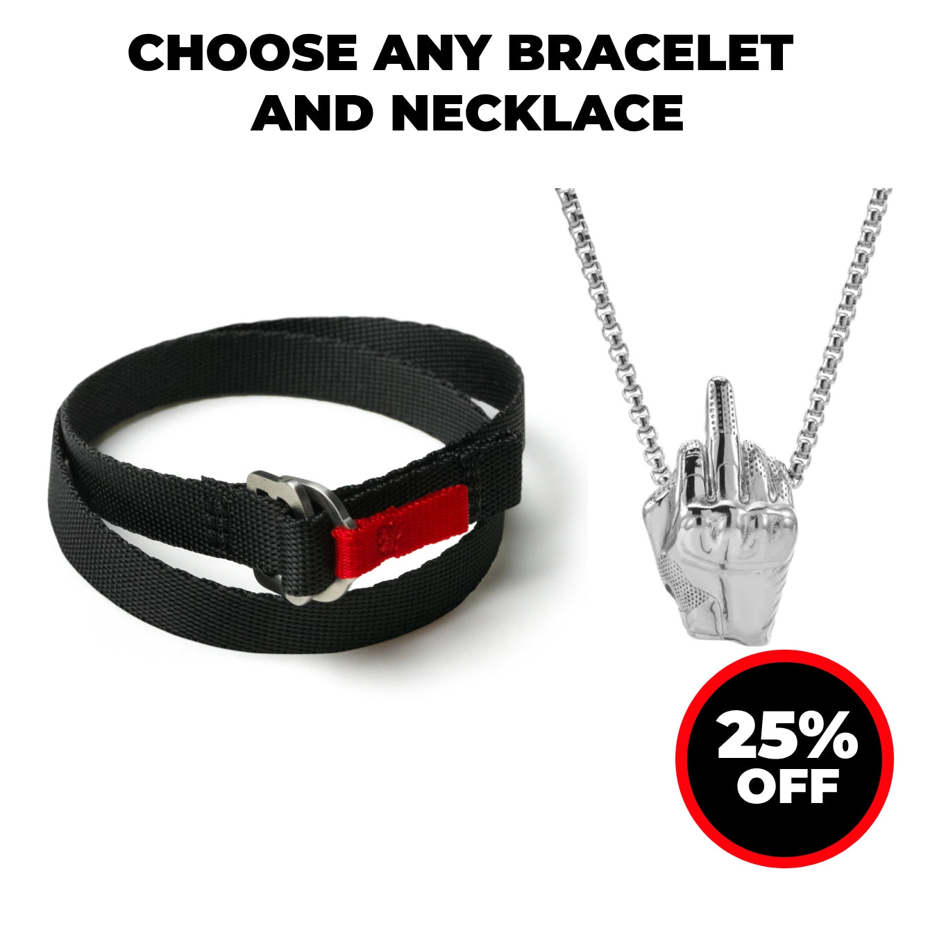 Motorcycle Bracelet & Necklace Bundle