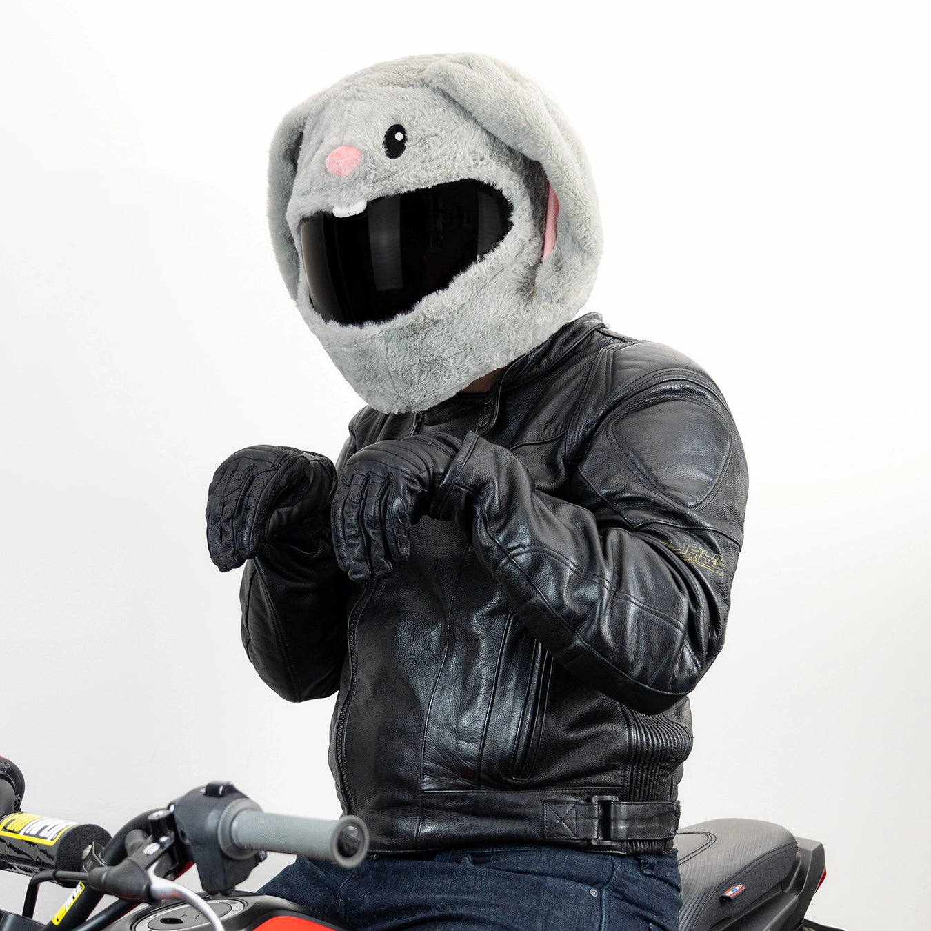 Motorcycle Helmet Cover - Cute Bunny