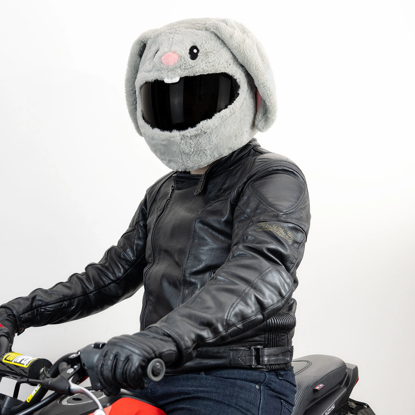 fuzzy bunny motorcycle helmet Motorcycle Helmet Cover - Cute Bunny