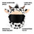 Motorcycle Helmet Cover - Cow (Black & White)