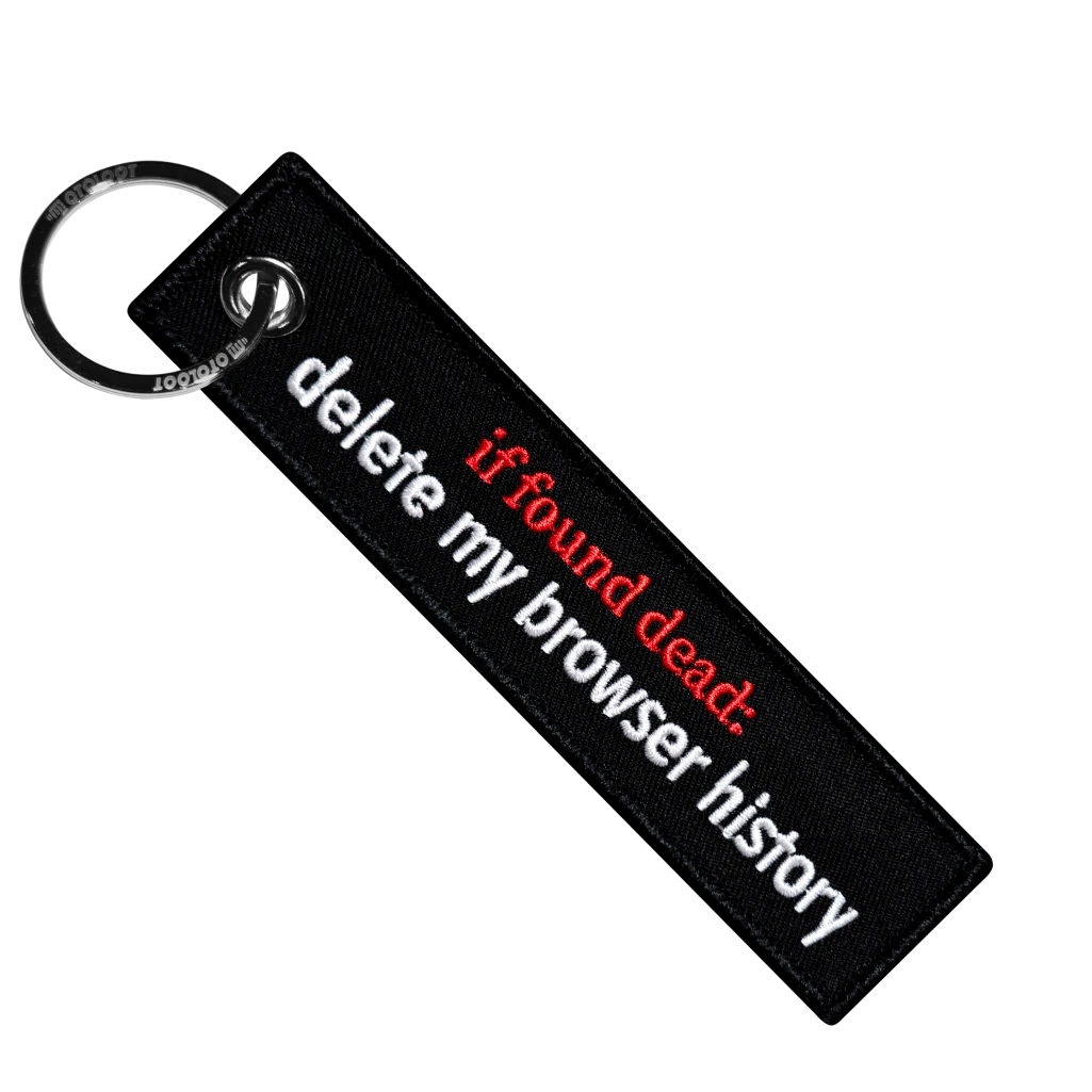 Delete Browser History - Motorcycle Keychain