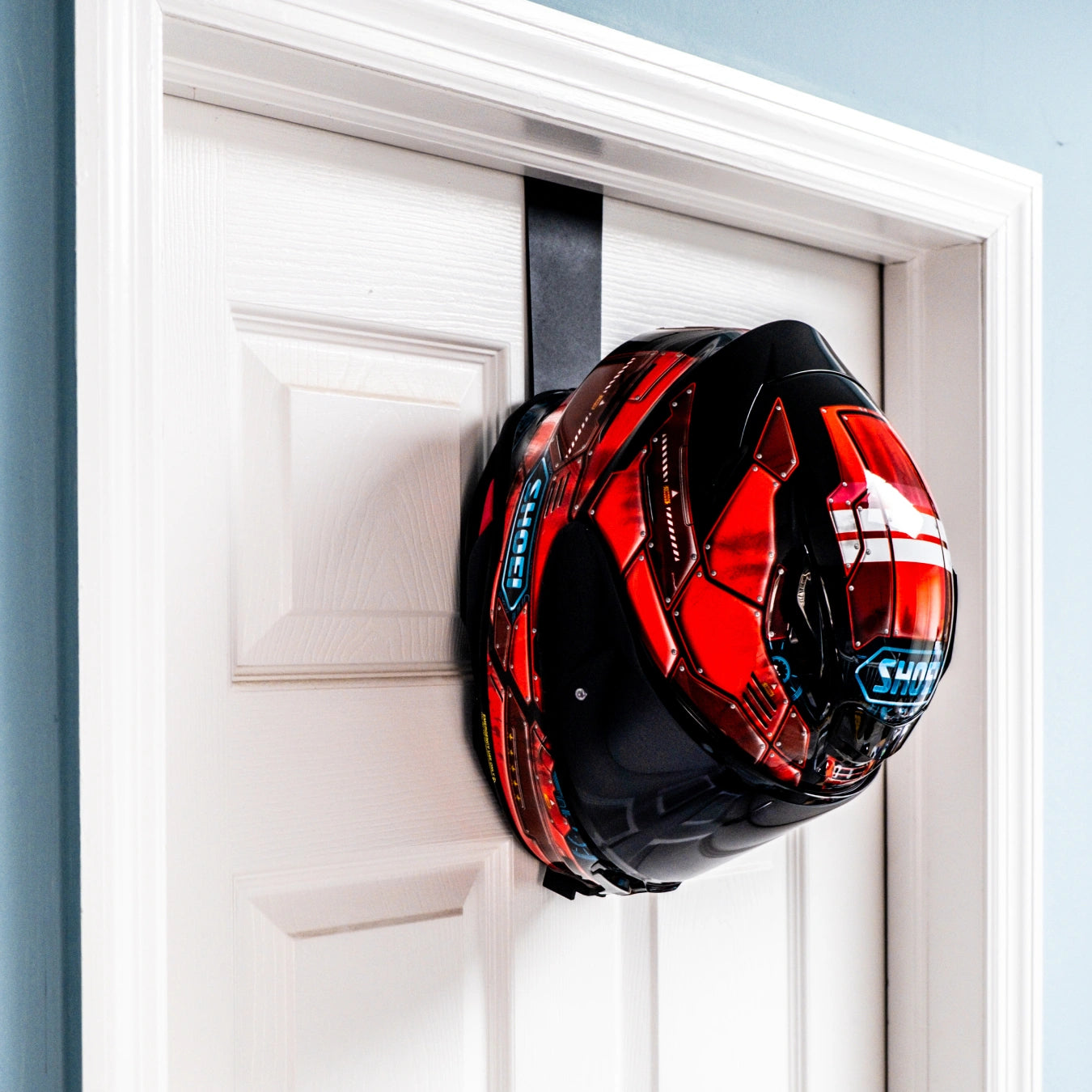 custom motorcycle helmet rack Motorcycle Helmet Rack (Over Door) by Moto Loot