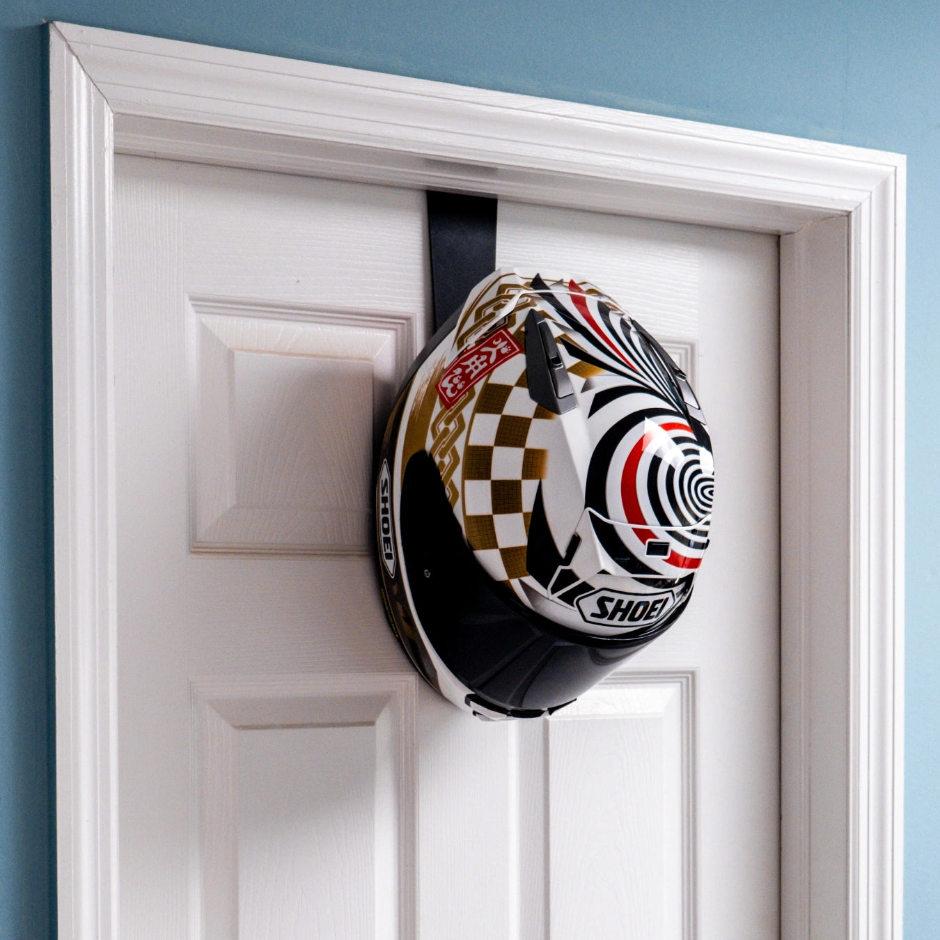 custom motorcycle helmet rack Motorcycle Helmet Rack (Over Door) by Moto Loot