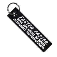 Faster Faster To Overcome Fear Of Death - Motorcycle Keychain