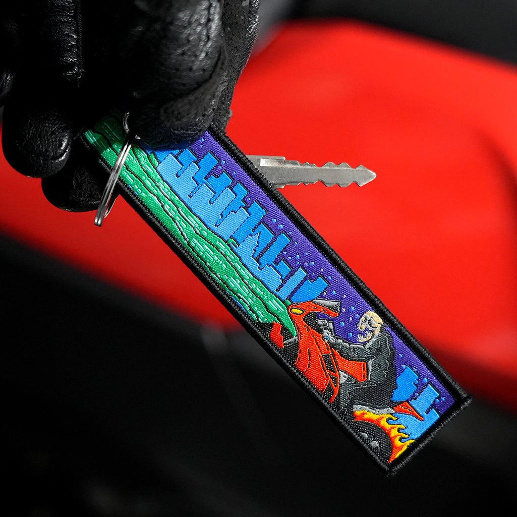 Fiery Night Rider - Motorcycle Keychain - Moto Loot Fiery Night Rider - Motorcycle Keychain - Moto Loot