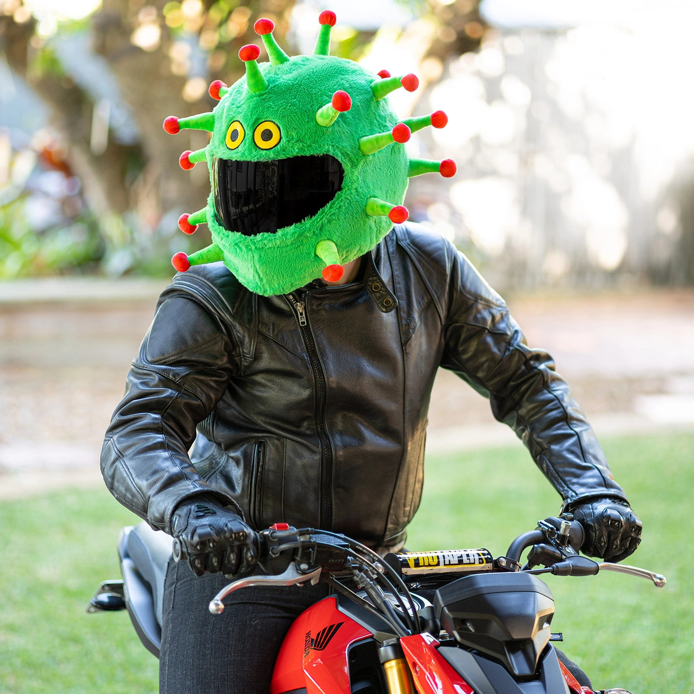 funny motorcycle helmet cover Motorcycle Helmet Cover - Virus