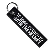 If Lost Return To Guy In Helmet - Motorcycle Keychain