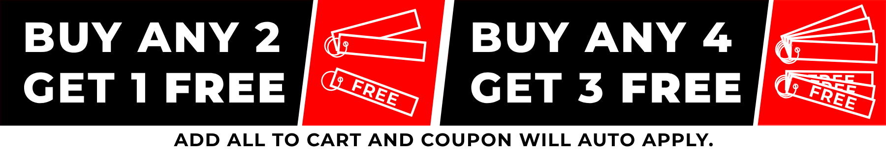 Buy any 2 key tags, get 1 free