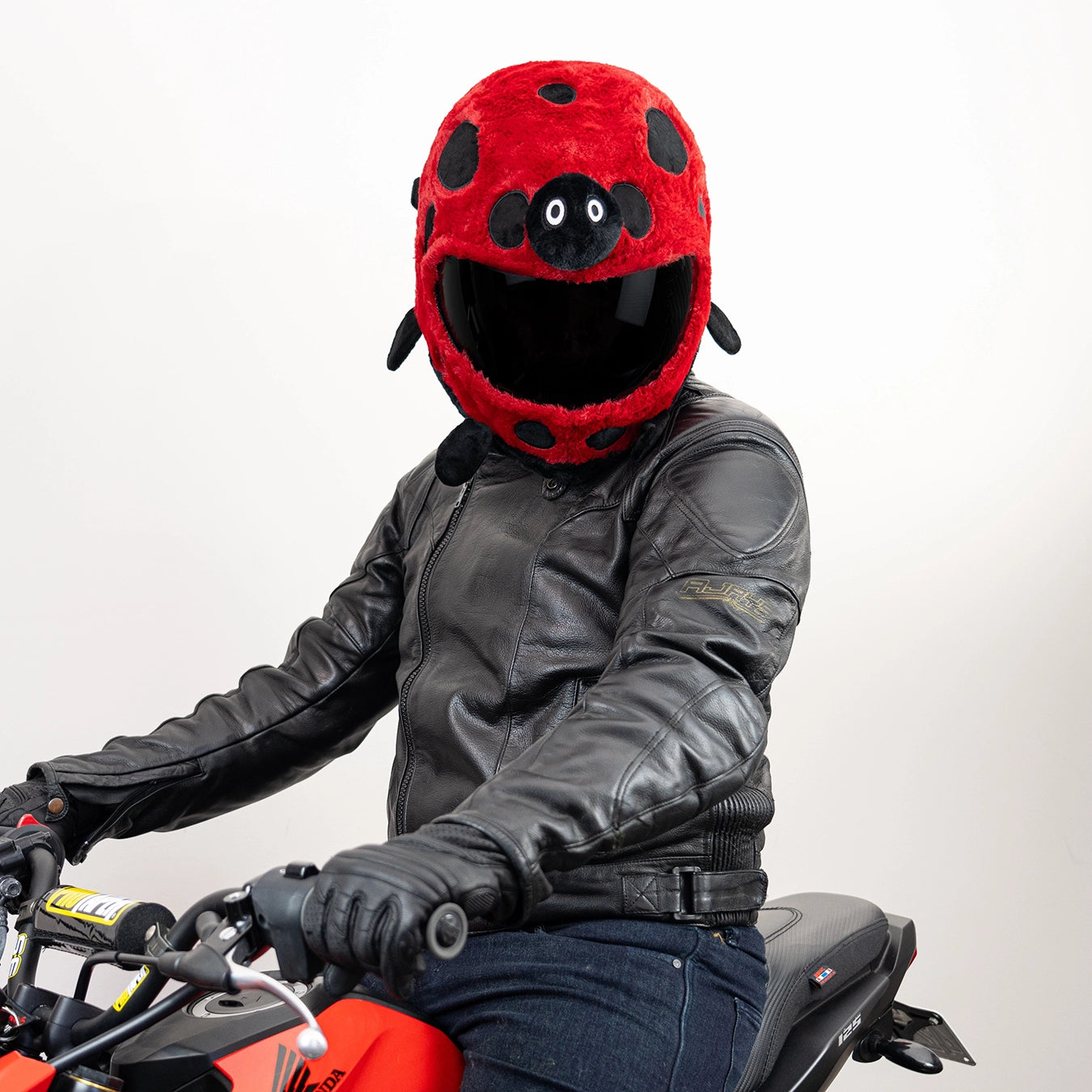 goofy motorcycle helmets Motorcycle Helmet Cover - Ladybug