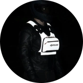 Reflective motorcycle chest rig