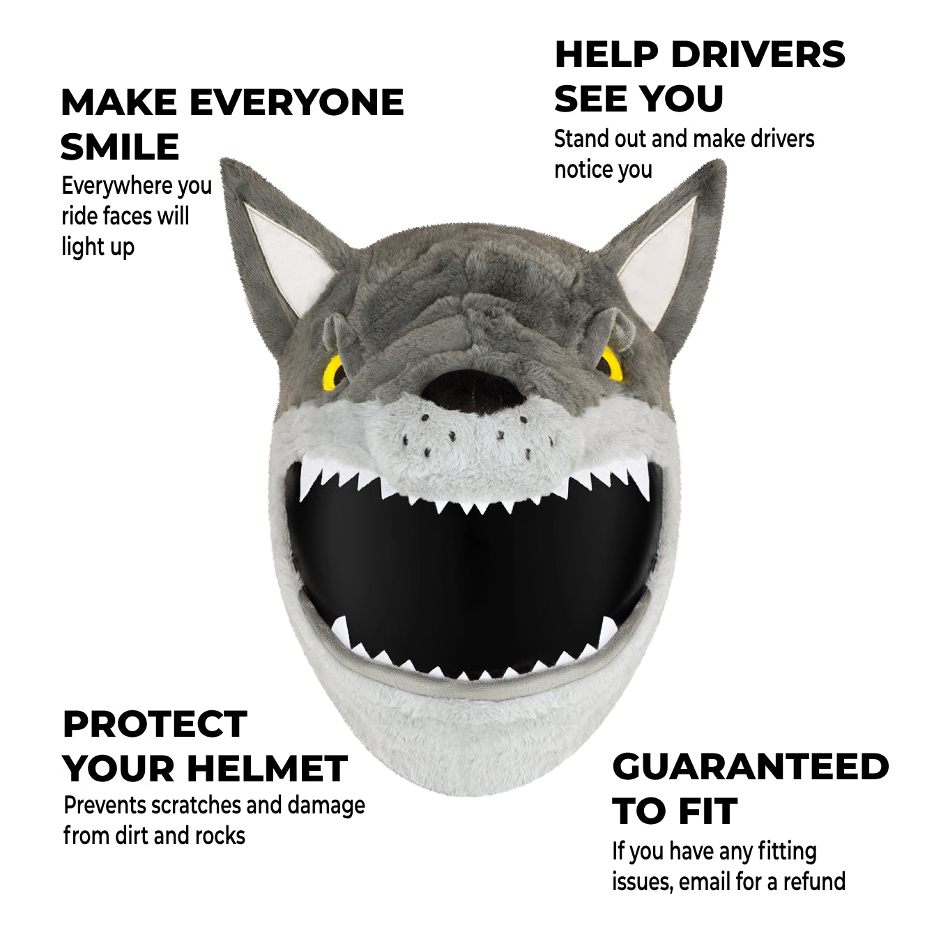 Motorcycle Helmet Cover - Wolf Motorcycle Helmet Cover - Wolf