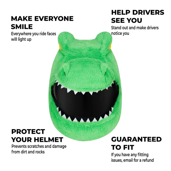 animal teeth motorcycle helmet Cover - Alligator Free Falling for Suspended After purchase Option:Ghost Fish dup