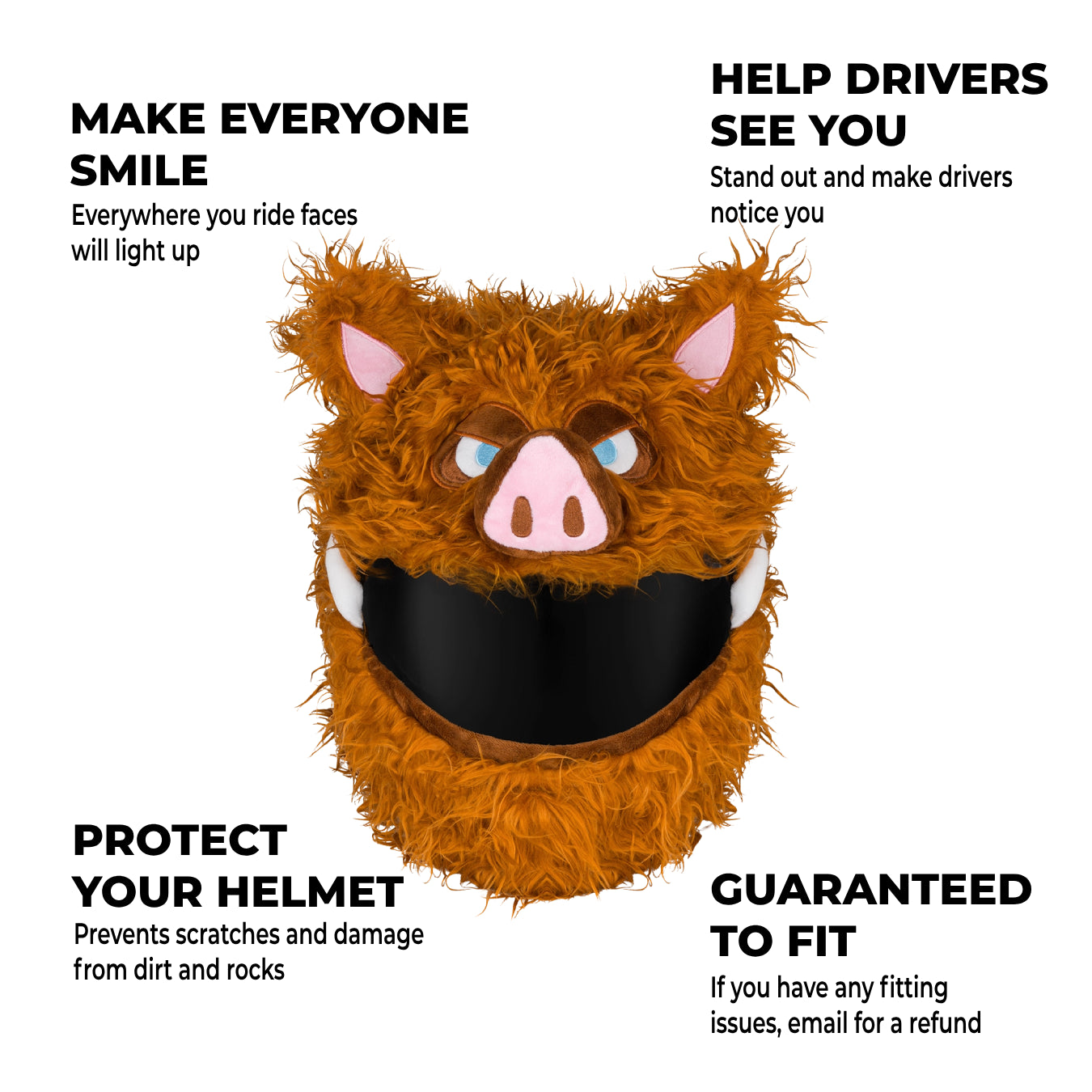 Motorcycle Helmet Cover - Wild Boar Motorcycle Helmet Cover - Wild Boar