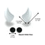 Small Horns White - Motorcycle Helmet Accessory