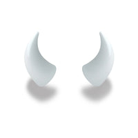 Large Horns White - Motorcycle Helmet Accessory