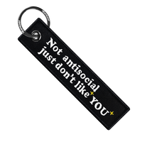 Not antisocial just don't like YOU - Motorcycle Keychain