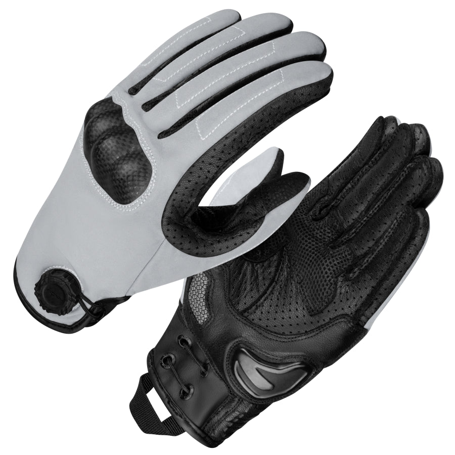 Reflective motorcycle gloves