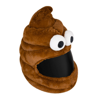 Motorcycle Helmet Cover - Poop Emoji