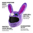 Motorcycle Helmet Cover - Purple Bunny