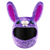 Motorcycle Helmet Cover - Purple Bunny