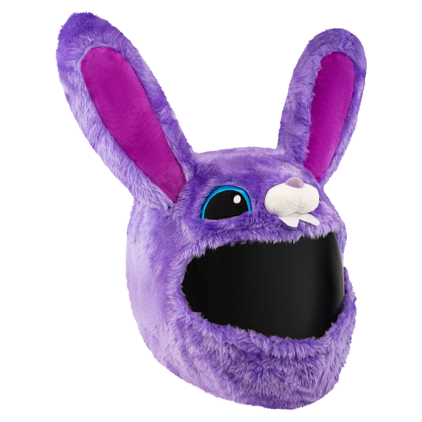 Motorcycle Helmet Cover - Purple Bunny