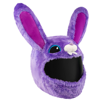 Motorcycle Helmet Cover - Purple Bunny