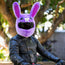 Motorcycle Helmet Cover - Purple Bunny