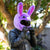 Motorcycle Helmet Cover - Purple Bunny