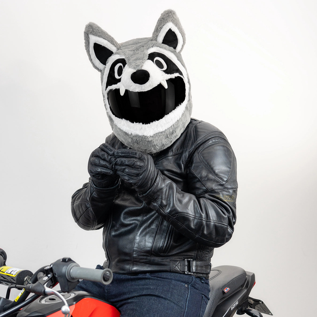 animal rescue motorcycle helmet Motorcycle Helmet Cover - Raccoon