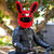 Motorcycle Helmet Cover - Red Bunny