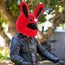 Motorcycle Helmet Cover - Red Bunny