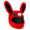 Motorcycle Helmet Cover - Red Bunny