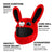 Motorcycle Helmet Cover - Red Bunny