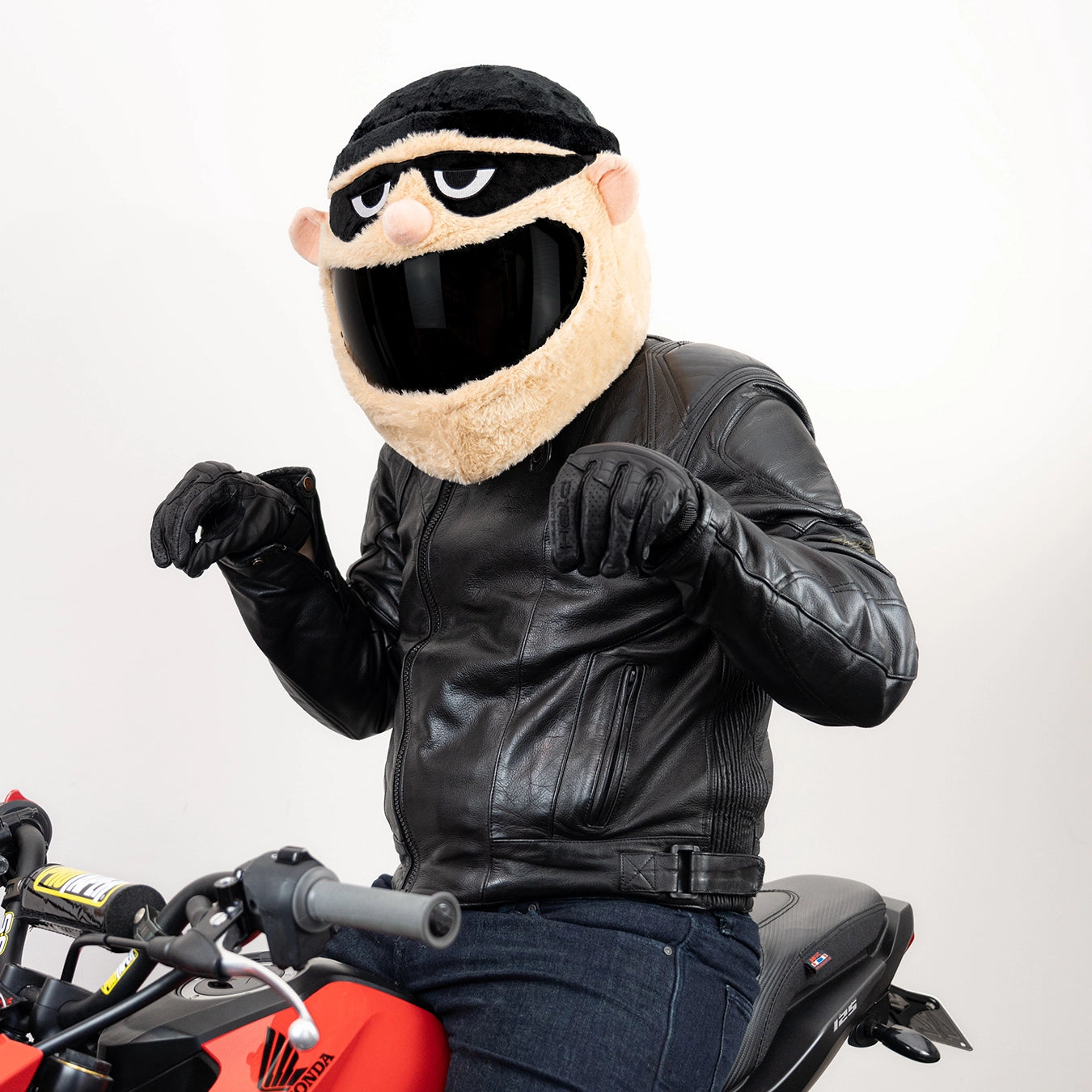 funny motorcycle helmets for sale Motorcycle Helmet Cover - Robber