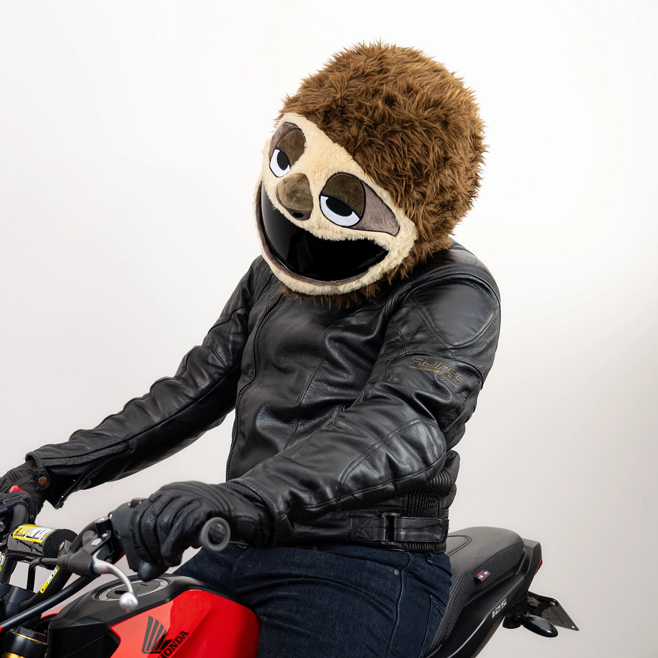 full cover helmet and shorts on motorcycle Motorcycle Helmet Cover - Sloth